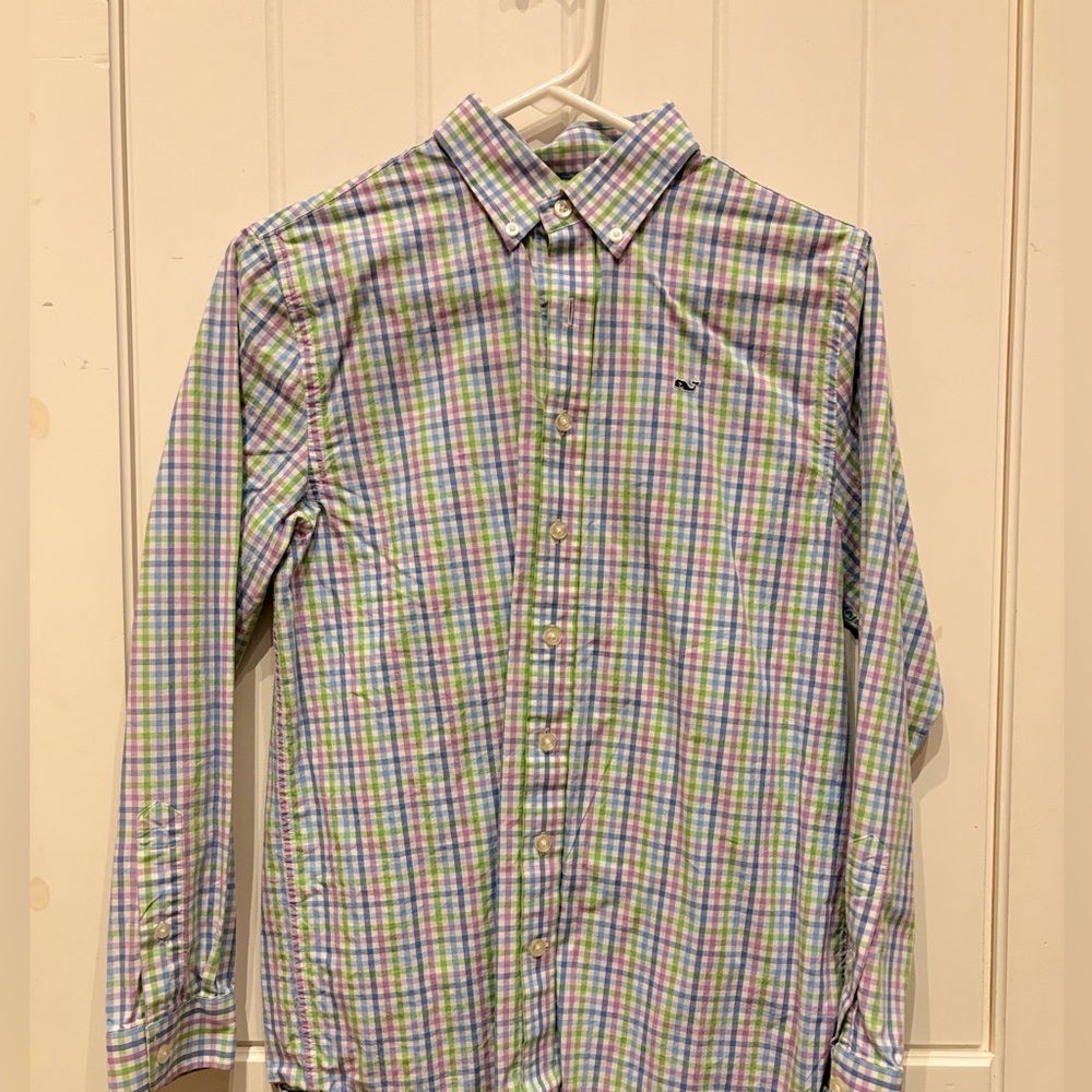 Vineyard Vines Men's Pastel Plaid Button Down Shirt